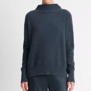 Vince Plush Cashmere Funnel-Neck Sweater